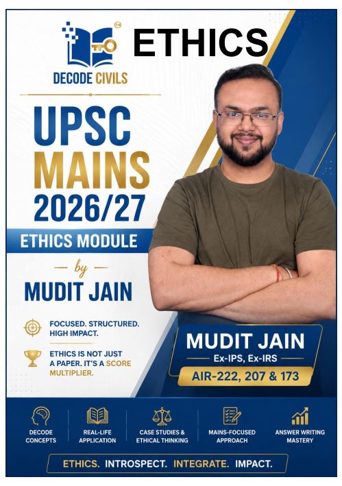 DECODE CIVIL ETHICS MAINS BY MUDIT JAIN SIR ENGLISH MEDIUM 2026
