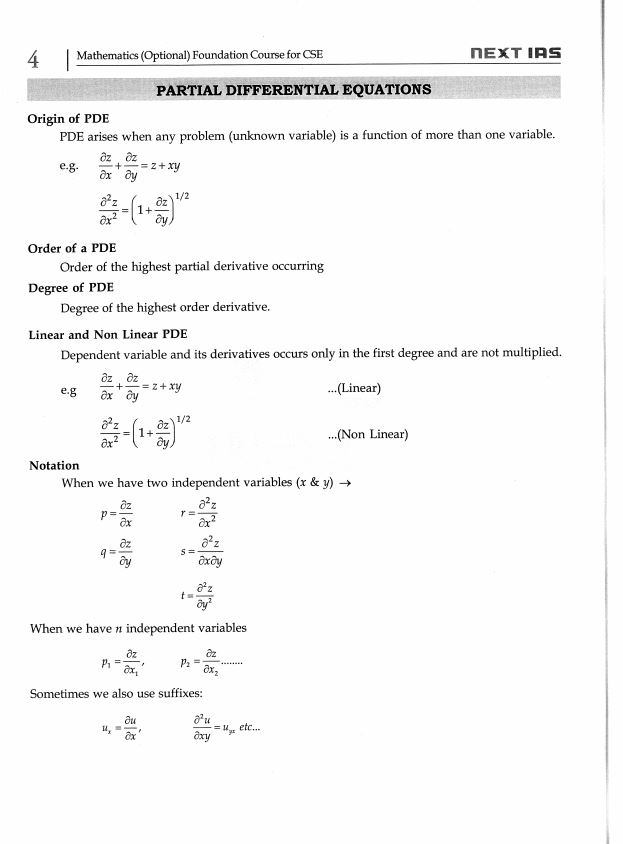 NEXT IAS MATHEMATICS OPTIONAL WORKBOOK 2025