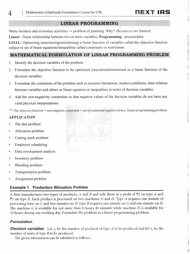 NEXT IAS MATHEMATICS OPTIONAL WORKBOOK 2025