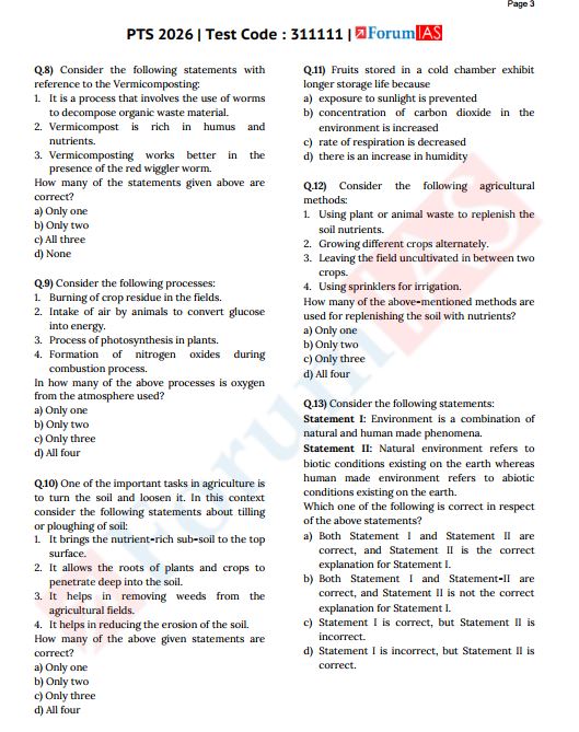 forum-ias-prelims-test-11-to-15-english-medium-2026