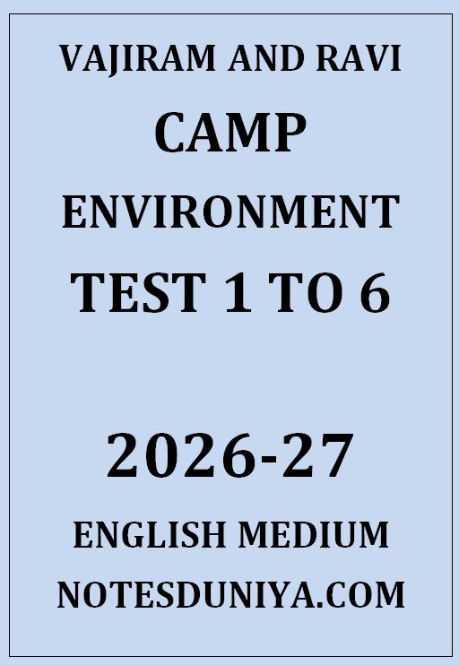 VAJIRAM AND RAVI ENVIRONMENT CAMP TEST 1 TO 6 ENGLISH MEDIUM 2026