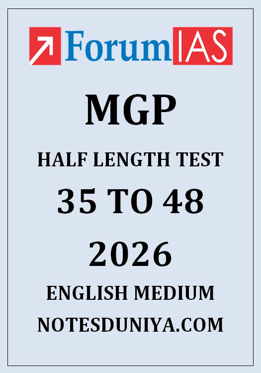 FORUM IAS MGP 35 TO 48 HALF LENGTH TEST ENGLISH MEDIUM 2026
