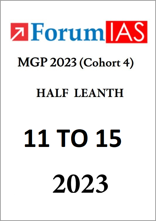 Forum Ias MGP Test 11 To 15 Half Lenght English Medium 2023