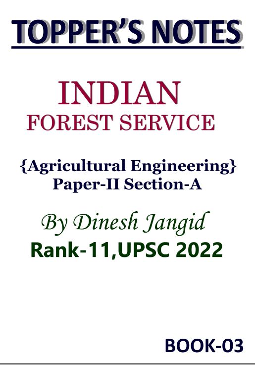 toppers-notes-forest-service-by-dinesh-jangid-agriculture-engineering-