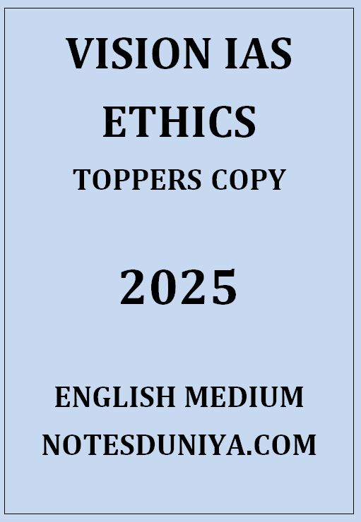 VISION IAS ETHICS TOPPERS COPY ENGLISH MEDIUM 2025