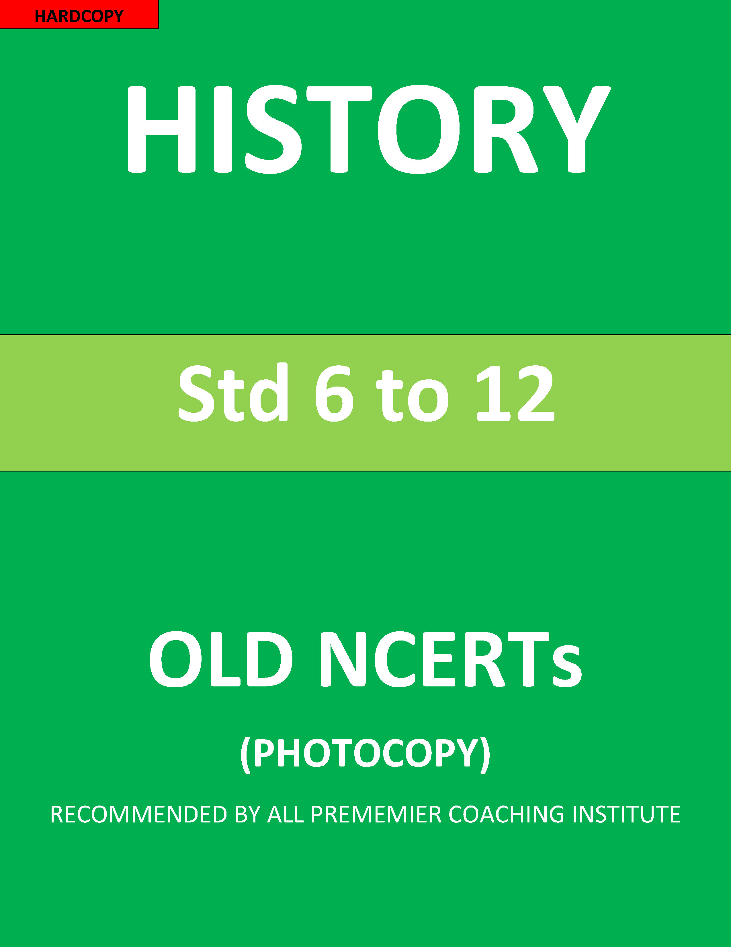 Old NCERT 6th to 12th History Printed