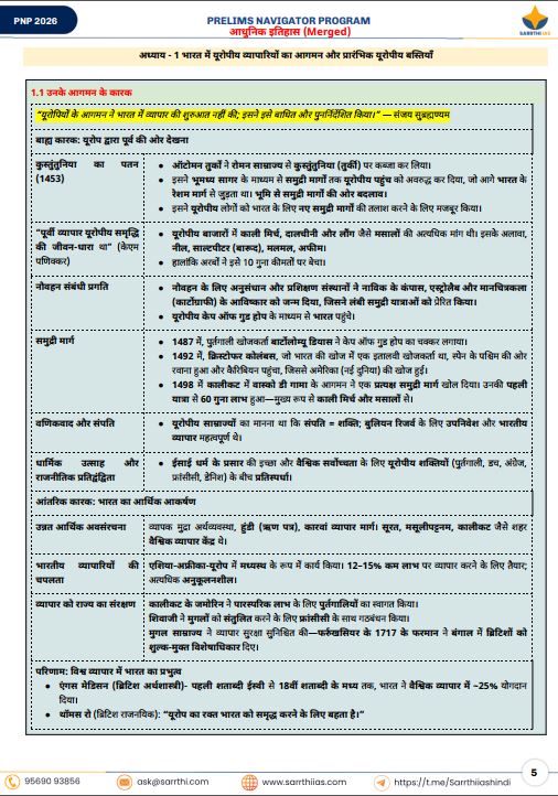 sarrthi-ias-modern-history-prelims-navigator-program-hindi-medium-2026